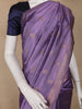 Purple Floral Butta Design Tissue Silk Saree