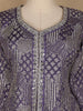 Purple Floral Design Crepe Salwar Palazzo Suit - Diadem