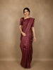 Purple Floral Design Pure Kanchipuram Silk Saree