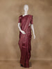 Purple Floral Design Pure Kanchipuram Silk Saree