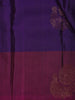Purple Floral Woven Pure Kanchipuram Silk Saree