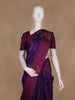 Purple Floral Woven Pure Kanchipuram Silk Saree