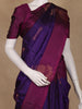 Purple Floral Woven Pure Kanchipuram Silk Saree
