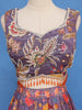 Purple Floral Design Tussar Silk Lehenga - Diadem