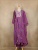 Purple Floral Designed Cotton Salwar