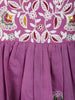 Purple Floral Designed Cotton Salwar