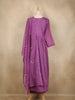 Purple Floral Designed Cotton Salwar