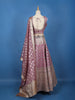 Purple Floral Designed Mirror Work Silk Bridesmaid Lehenga - Diadem