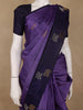 Purple Floral Designed Silk Saree - Diadem