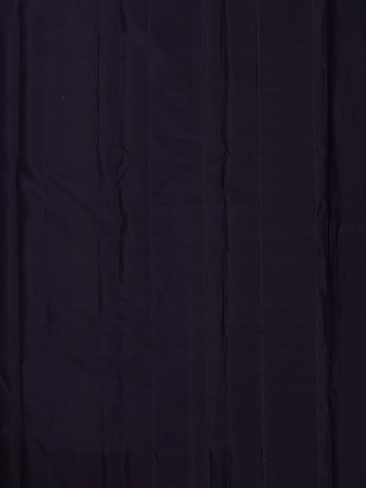 Purple Floral Designed Silk Saree - Diadem
