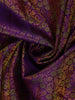 Purple Floral Designed Pure Kanchipuram Silk Saree With Zari Border