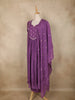 Purple Floral Embroidered Cotton Salwar Suit with Dupatta