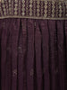 Purple Floral Embroidered Design Chiffon Lehenga