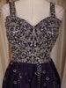 Purple Floral Embroidered Design Chiffon Sharara Salwar Suit