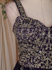 Purple Floral Embroidered Design Chiffon Sharara Salwar Suit