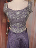 Purple Floral Embroidered Design Crepe Palazzo Suit