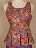 Purple Floral Embroidered Peplum Top With Printed Synthetic Palazzo Suit