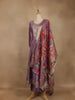 Purple Floral Embroidered Raw Silk Salwar Suit - Diadem