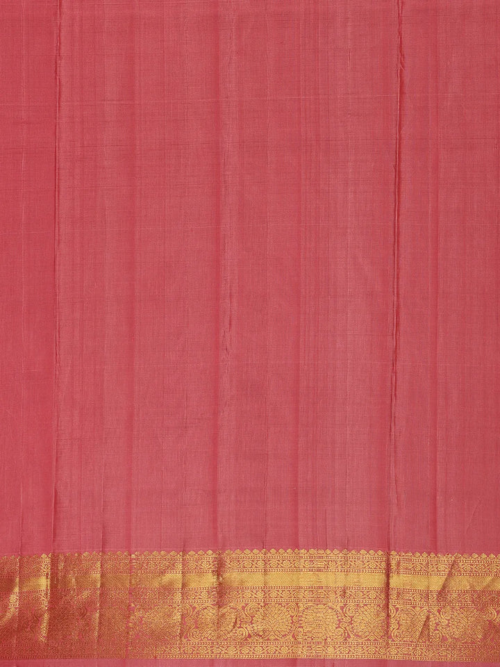 Purple Floral Zari Woven Kanchipuram Silk Saree - Diadem