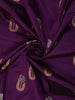 Purple Floral Motif Woven Banarasi Silk Saree