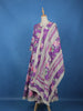 Purple Floral Printed Cotton Anarkali Salwar Suit With Dupatta