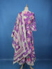Purple Floral Printed Cotton Anarkali Salwar Suit With Dupatta