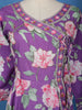 Purple Floral Printed Cotton Anarkali Salwar Suit With Dupatta