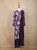 Purple Floral Printed Cotton Kids Salwar Suit with Dupatta