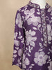 Purple Floral Printed Cotton Kids Salwar Suit with Dupatta