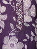 Purple Floral Printed Cotton Kids Salwar Suit with Dupatta