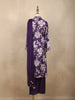 Purple Floral Printed Cotton Kids Salwar Suit with Dupatta
