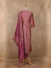 Purple  Floral Printed Cotton Salwar Suit with Dupatta