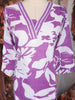 Purple Floral Printed Cotton Salwar with Dupatta