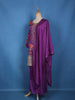 Purple Floral Printed Crepe Palazzo Suit