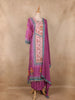 Purple Floral Printed Crepe Salwar Suit with Dupatta