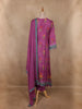 Purple Floral Printed Crepe Salwar Suit with Dupatta