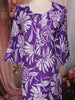 Purple Floral Printed Design Cotton Kurti