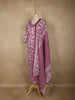 Purple Floral Printed Design Cotton Straight Cut Salwar Suit with Dupatta