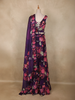Purple Floral Printed Design Organza Lehenga with Dupatta