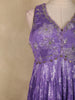 Purple Floral Printed Georgette Gown with Dupatta