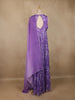 Purple Floral Printed Georgette Gown with Dupatta