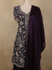 Purple Floral Sequins And Beads Embroidered Design Organza Palazzo Suit with Dupatta