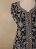 Purple Floral Sequins And Beads Embroidered Design Organza Palazzo Suit with Dupatta