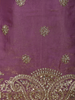 Purple Floral Sequins And Beads Embroidered Design Organza Palazzo Suit with Dupatta