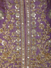 Purple Floral Sequins And Beads Embroidered Design Organza Palazzo Suit with Dupatta
