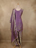 Purple Floral Sequins And Beads Embroidered Design Organza Palazzo Suit with Dupatta