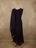 Purple Floral Sequins And Beads Embroidered Design Organza Palazzo Suit with Dupatta