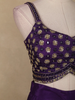 Purple Floral Sequins Embroidered Chiffon Skirt Top