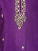 Purple Floral Sequins Embroidered Crepe Kids Sharara Suit with Dupatta
