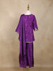 Purple Floral Sequins Embroidered Crepe Kids Sharara Suit with Dupatta